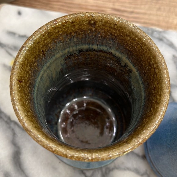 🦋3 Glazed Pottery Vases🦋 - Picture 2 of 7